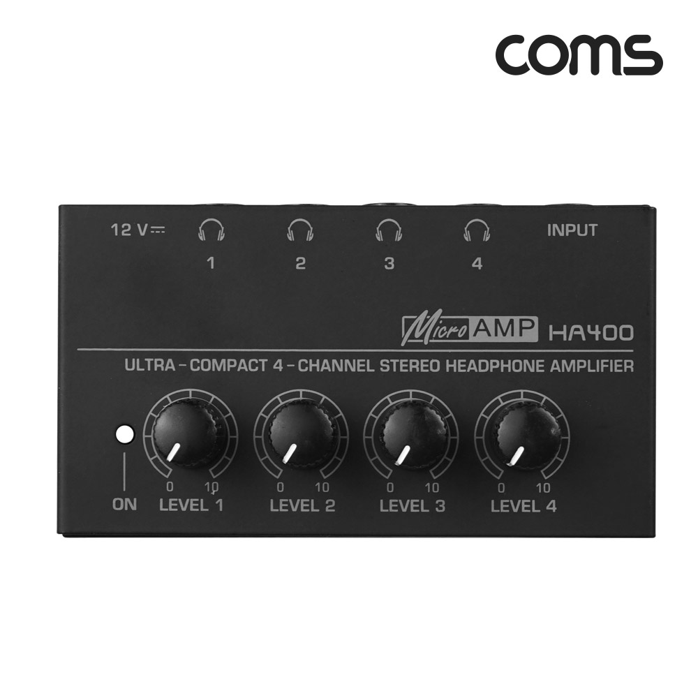 Coms 4채널 스테레오 헤드폰 앰프 +15dBu, 40mW in 100Ohm, 오디오 분배, 헤드셋