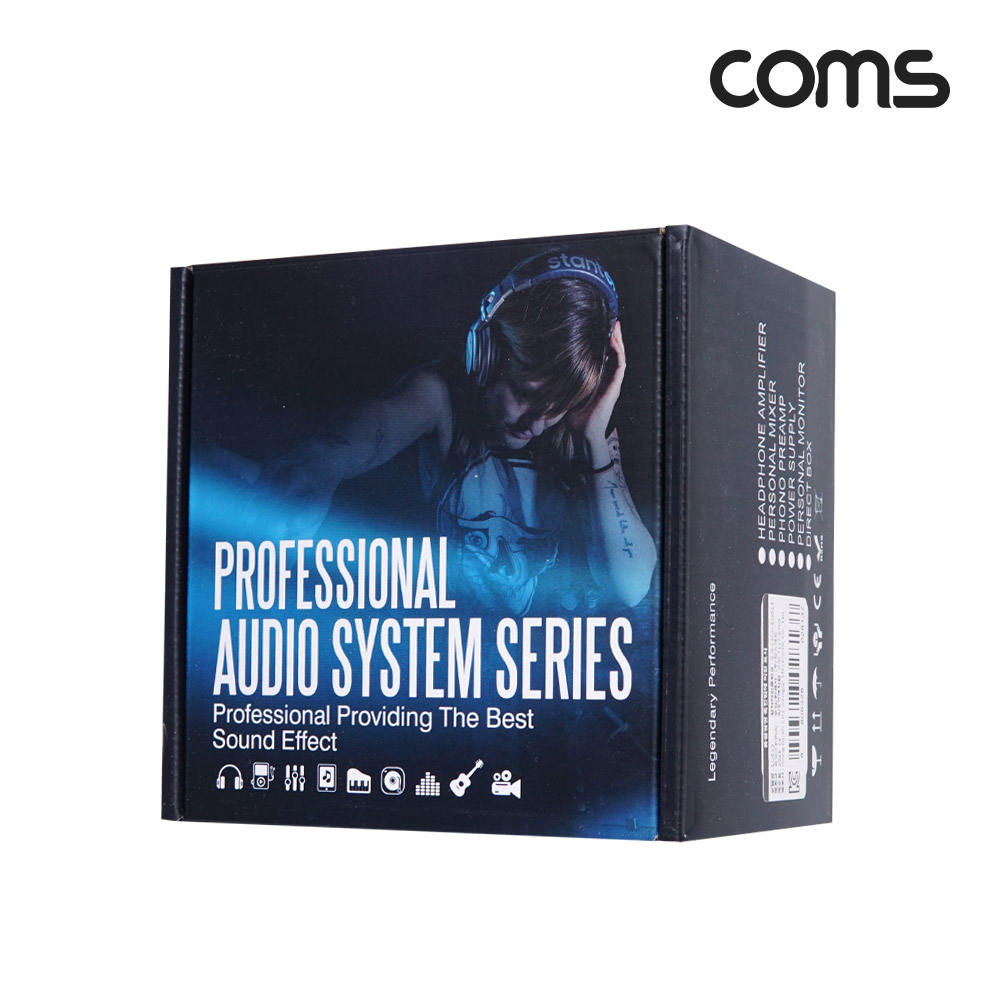 Coms 4채널 스테레오 헤드폰 앰프 +15dBu, 40mW in 100Ohm, 오디오 분배, 헤드셋