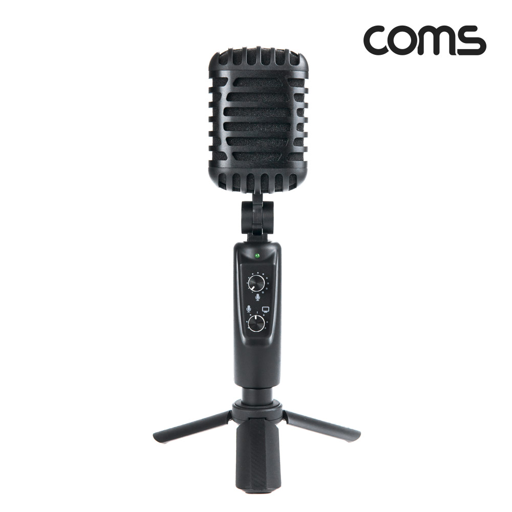 Coms 볼륨조절 콘덴서 마이크, USB 유선, 탁상용, 가벼운 마이크, 192KHz 24Bit, 음성 녹음, 1인 미디어 인터넷방송