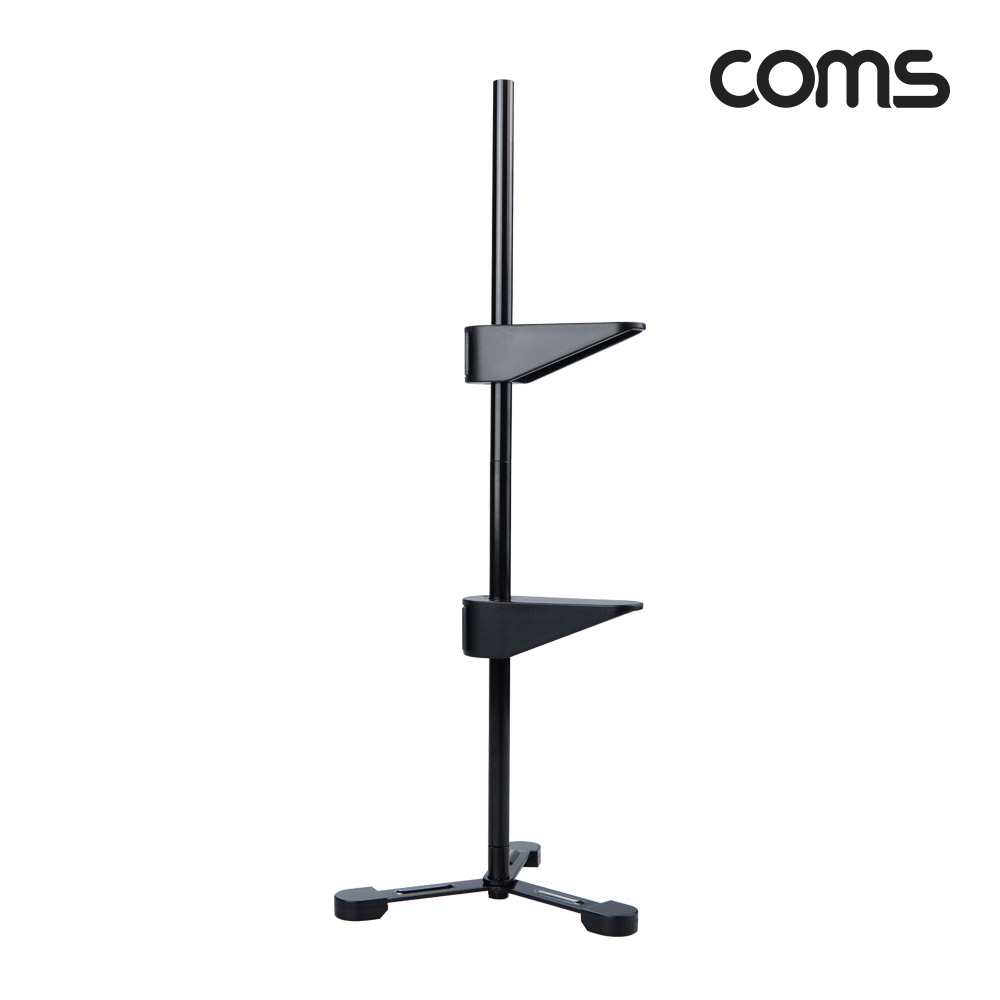 Coms 이중 그래픽카드 가이드, VGA GPU 수직 거치대, 지지대, 2단 홀더 받침대, 브라켓 고정, 높이 조절, Black