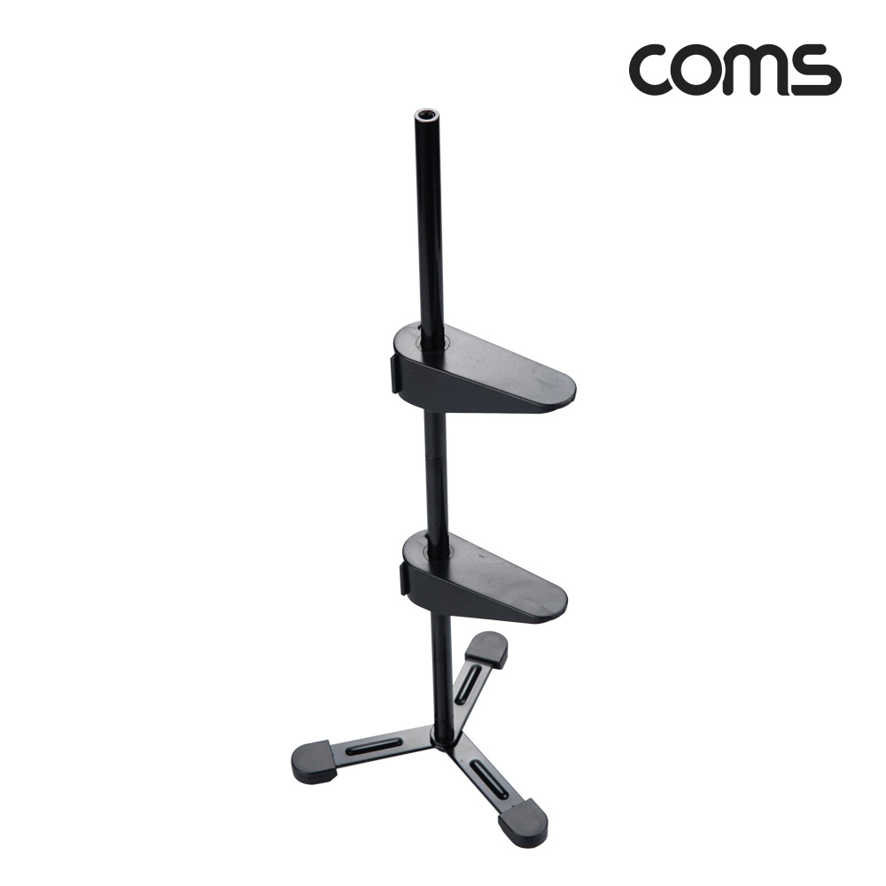 Coms 이중 그래픽카드 가이드, VGA GPU 수직 거치대, 지지대, 2단 홀더 받침대, 브라켓 고정, 높이 조절, Black