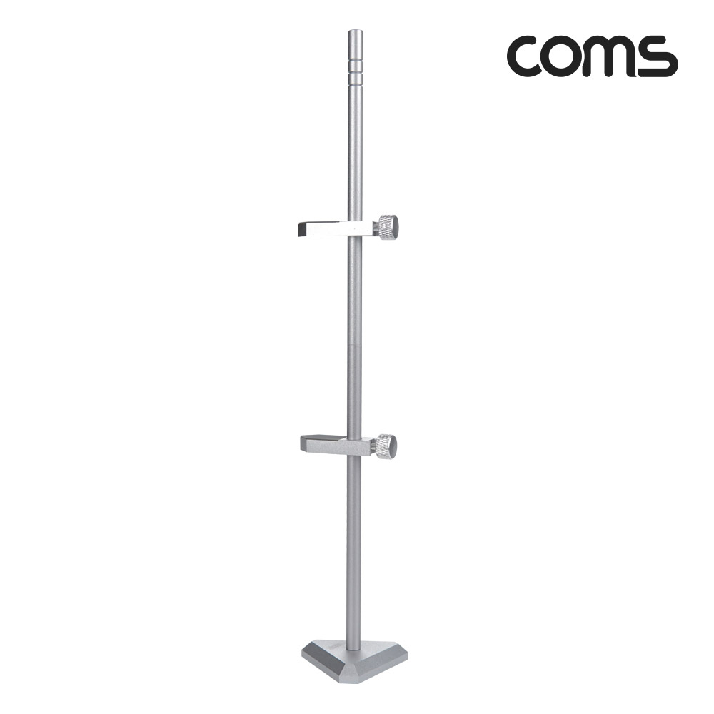 Coms 이중 그래픽카드 가이드, VGA GPU 수직 거치대, 지지대, 2단 홀더, 알루미늄 받침대, 브라켓 고정, 높이 조절, Silver