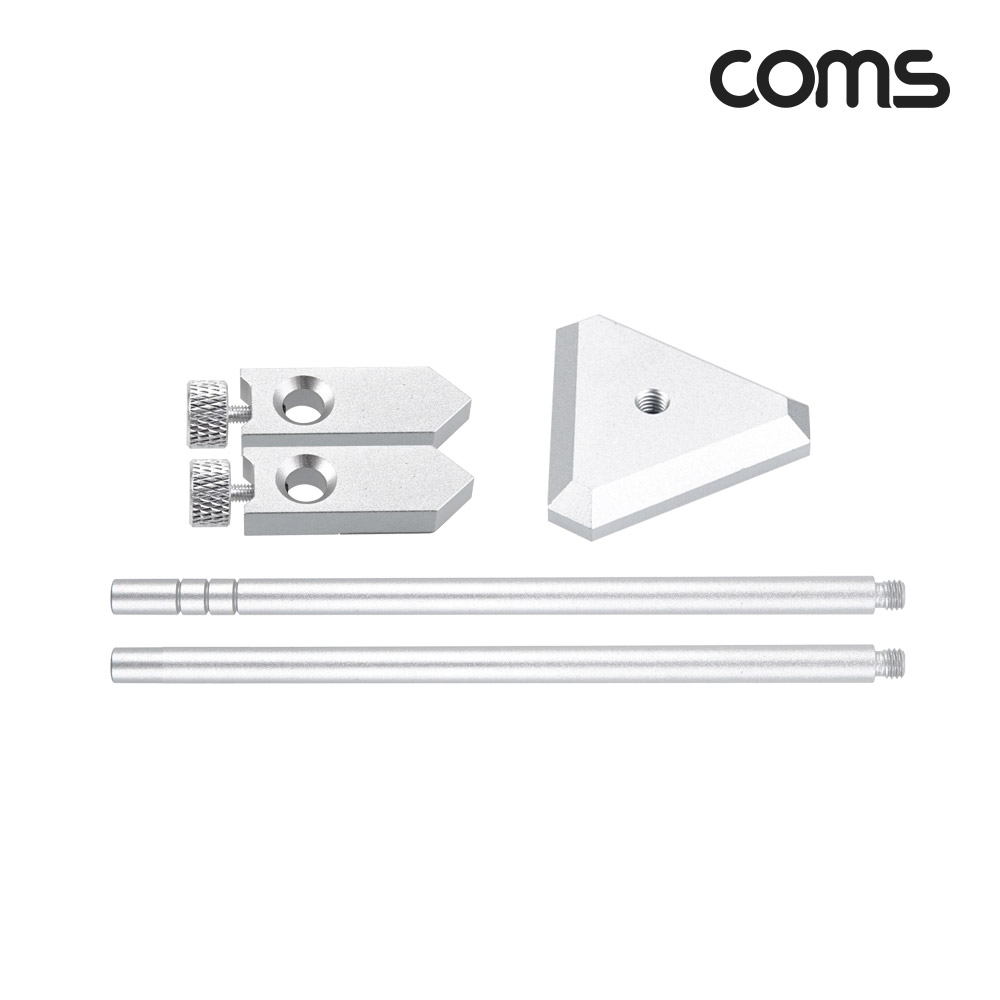 Coms 이중 그래픽카드 가이드, VGA GPU 수직 거치대, 지지대, 2단 홀더, 알루미늄 받침대, 브라켓 고정, 높이 조절, Silver