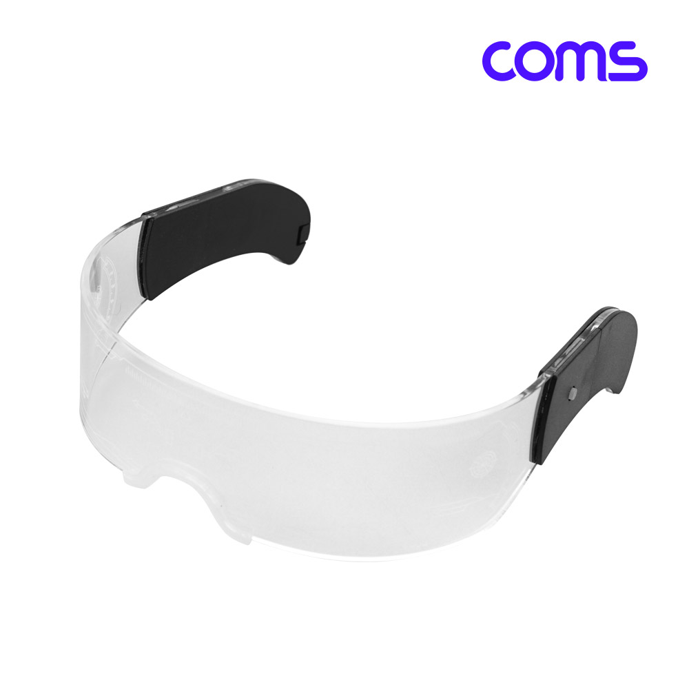 Coms 사이버펑크 LED 고글, 듀얼 모듈 발광 안경, 공상과학, SF 컨셉, 사진촬영, 미래 야광 네온 선글라스 선물 유튜버 틱톡