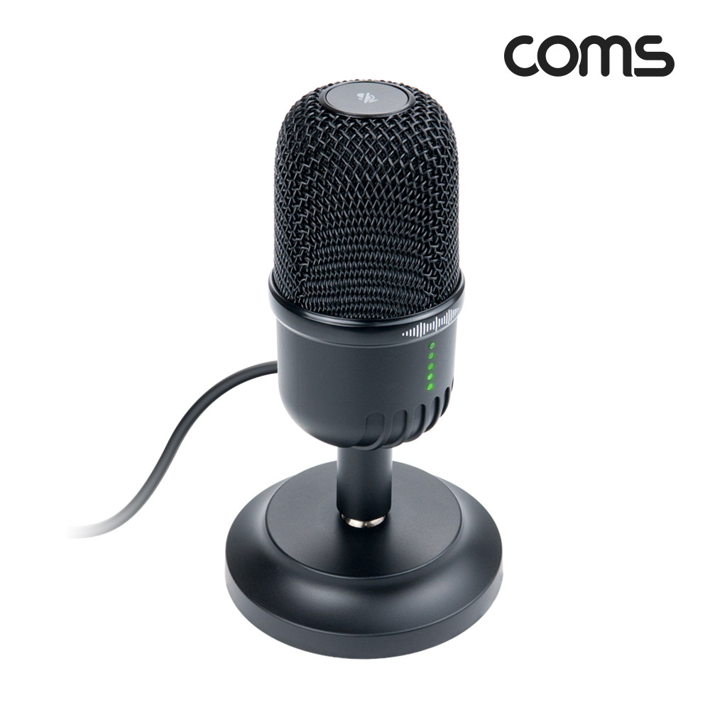 Coms 미니 스탠딩 콘덴서 마이크, USB 유선, 탁상용, 가벼운 마이크, 192KHz 24Bit, 음성 녹음, 음소거 터치, 1인 미디어 인터넷방송