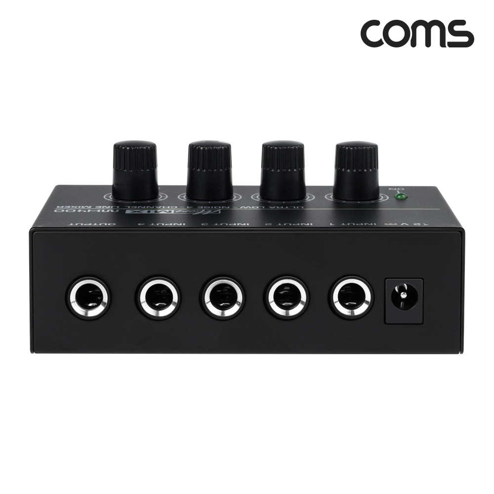 Coms 4채널 전문 사운드 키보드 믹서 +16dBu 오디오 분배 키보드