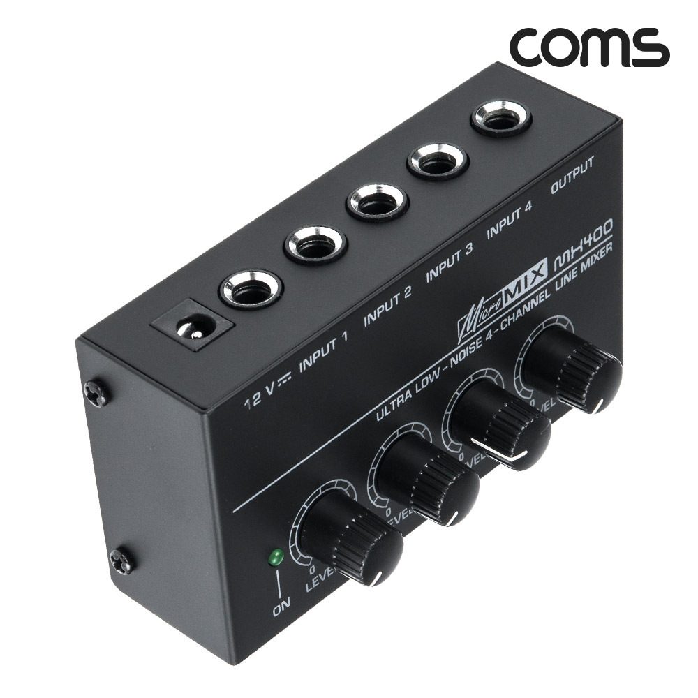 Coms 4채널 전문 사운드 키보드 믹서 +16dBu 오디오 분배 키보드