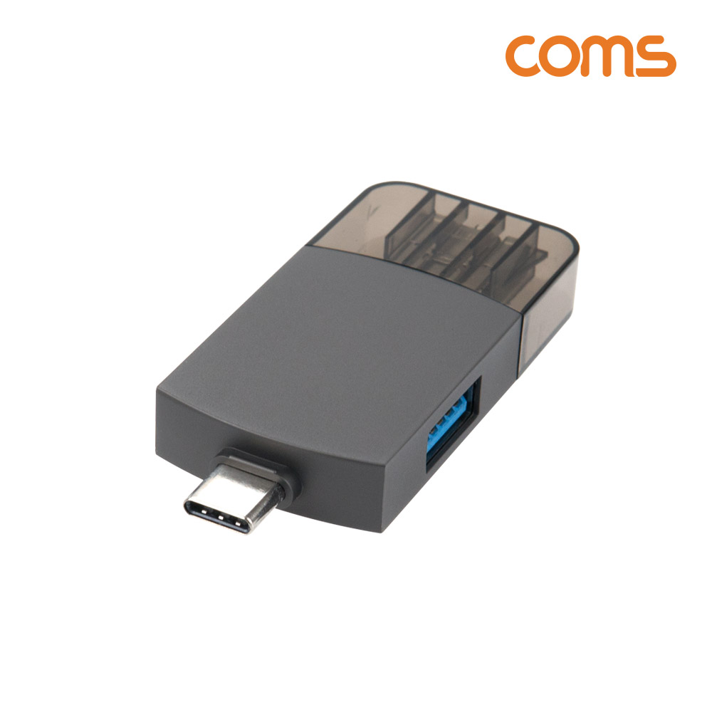 Coms 멀티 OTG 카드리더기(iOS 8Pin), SD카드, TF/Micro SD, USB 3.1 (Type C), USB-C, USB-A, 8핀, 미니, 휴대용