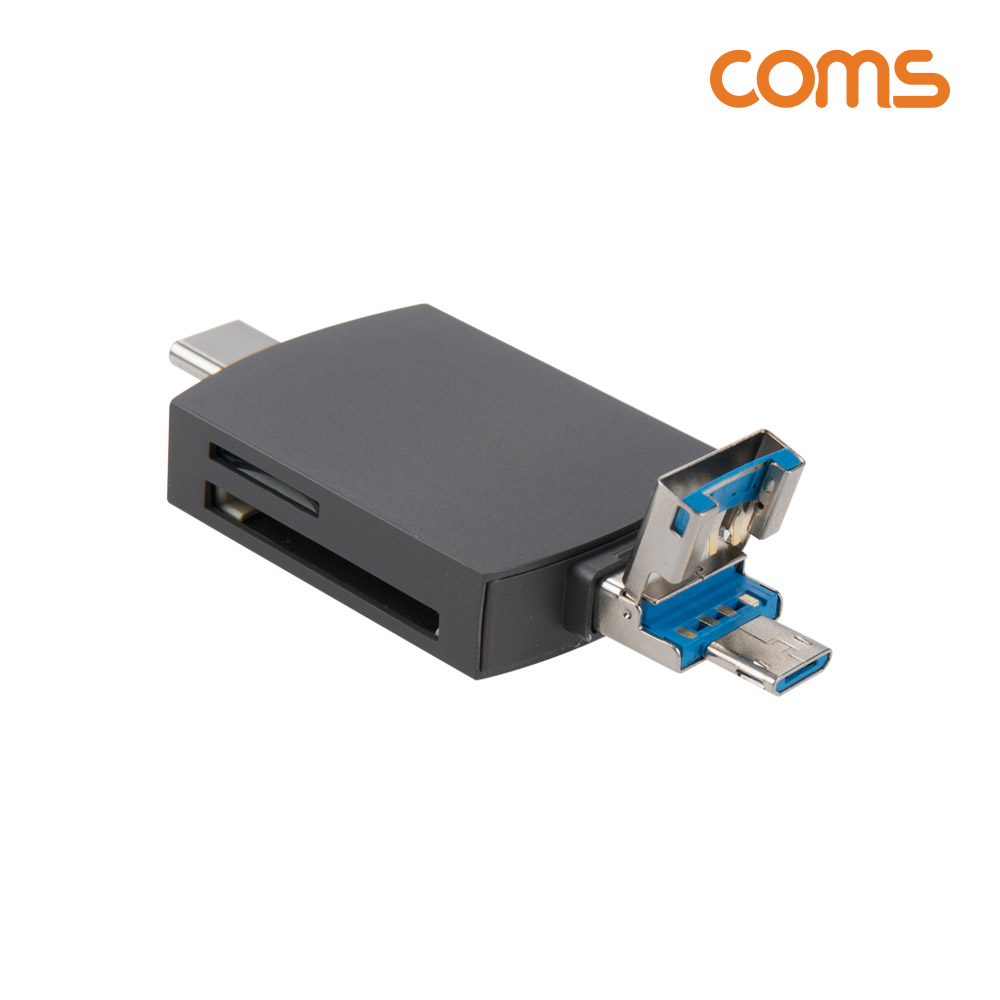 Coms 멀티 OTG 카드리더기(Micro 5Pin), SD카드, TF/Micro SD, USB 3.1 (Type C), USB-C, USB-A, 마이크로 5핀, Micro USB, 미니, 휴대용