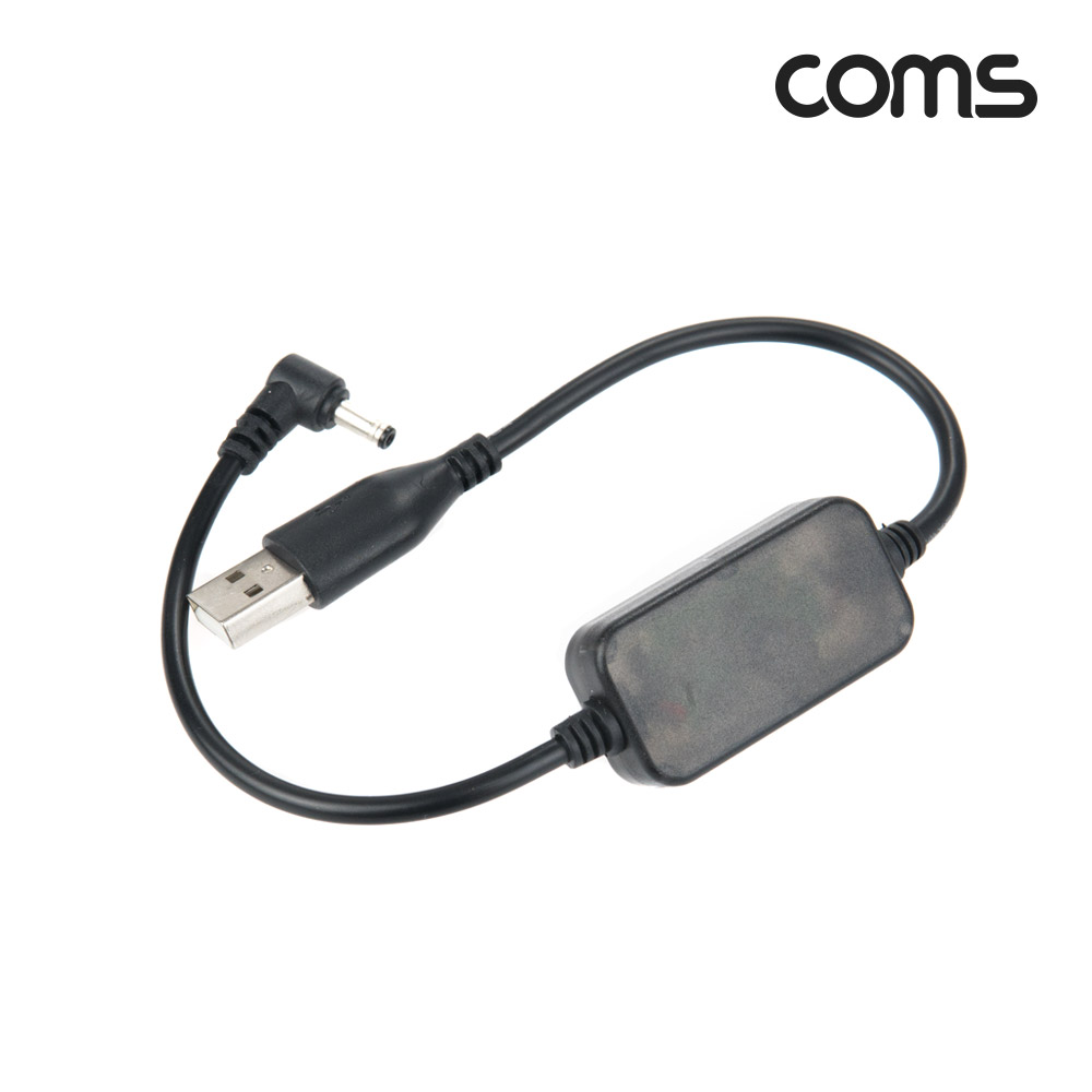 Coms USB 전원(DC 3.5) 승압 케이블 30cm / 5V -> 12V 0.8A