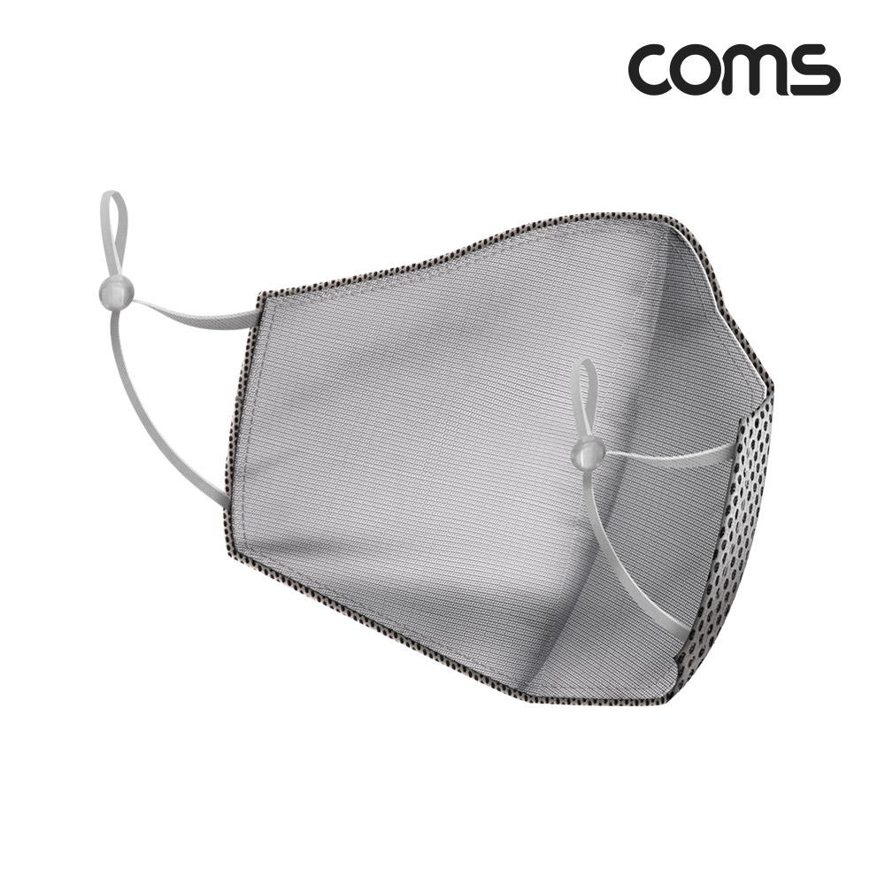 Coms 순수 은사 마스크 여성 Gray / 99.99% 은 Silver / 향균 / 부리형 / 세탁가능 / 빨아쓰는 마스크
