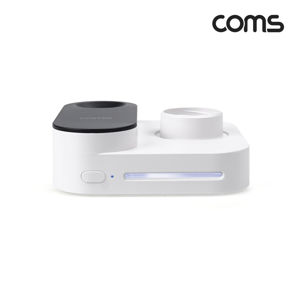 Coms 무선 미니 가습기, LED 무드등, 조명, 휴대용 초소형, 저소음 조용한, 물병 생수병 페트병(구경 30mm), 사무실 독서실 거실 집