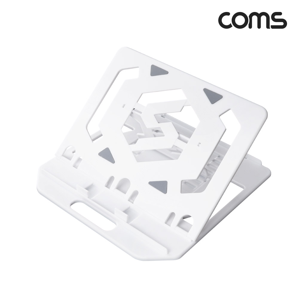 Coms 접이식 회전형 노트북 거치대, 받침대 회전, 노트북 스탠드, 스마트폰 거치대