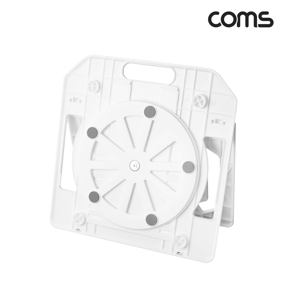 Coms 접이식 회전형 노트북 거치대, 받침대 회전, 노트북 스탠드, 스마트폰 거치대