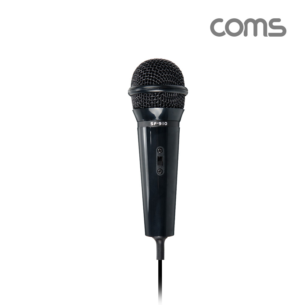 Coms 콘덴서 유선 마이크 black / 스테레오 3.5mm 3극 케이블