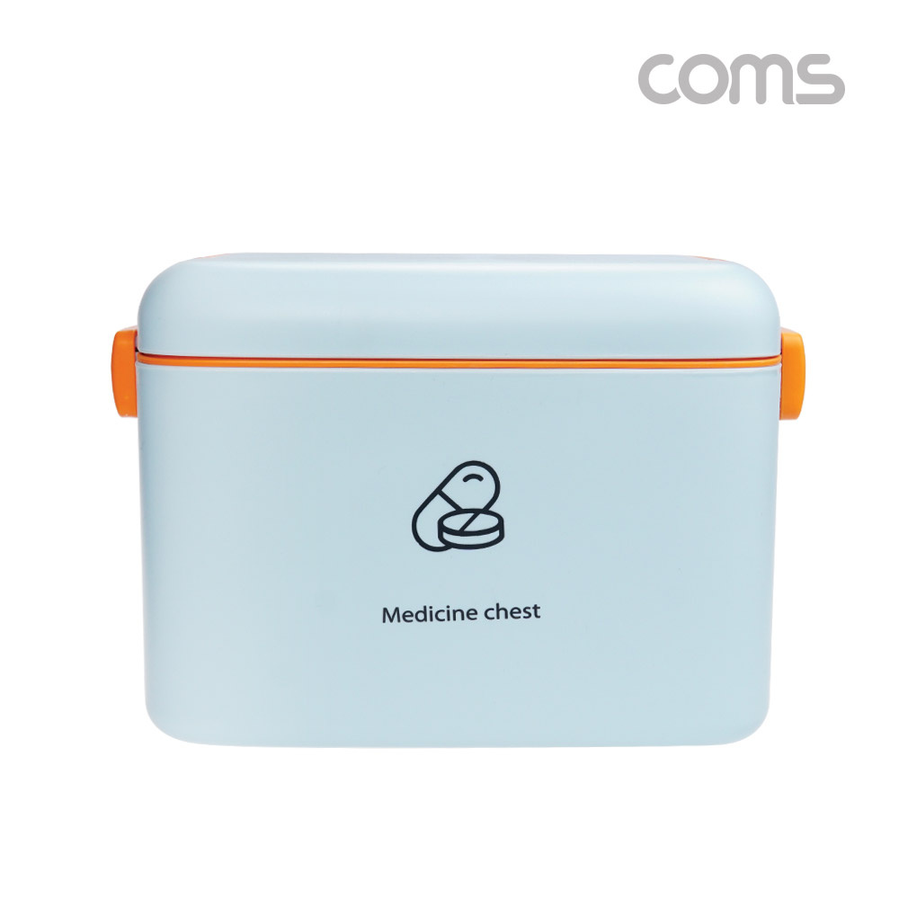 Coms 의약품 공구함, 2단분리 다용도 구급함, 가정용, 휴대용, 사무용, 파스텔