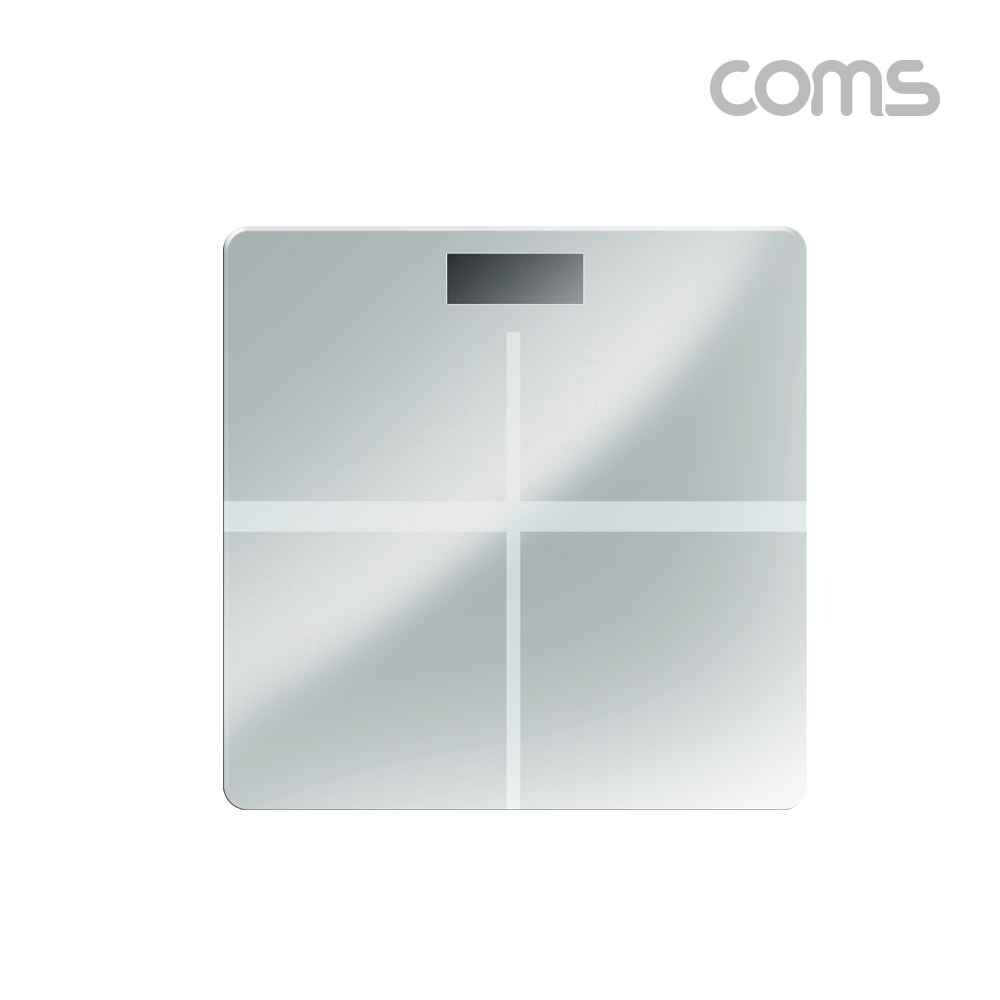 Coms 디지털 체중계, 강화유리 4mm, 백라이트 센서, 최대 180Kg