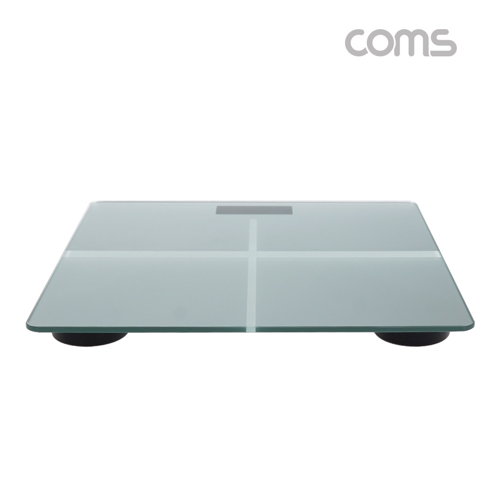 Coms 디지털 체중계, 강화유리 4mm, 백라이트 센서, 최대 180Kg