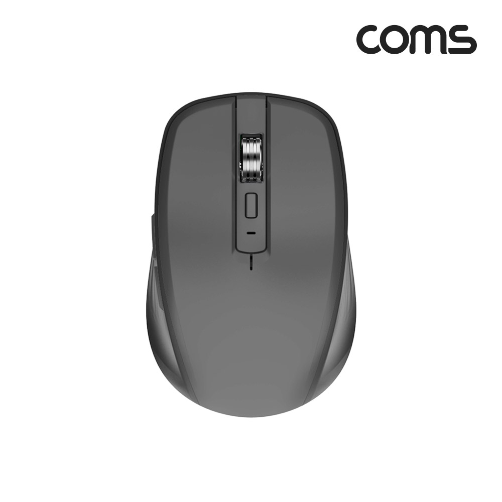Coms LED 무선 블루투스 혼용 마우스 블랙, Black, 블루투스 v5.1 / 무선 2.4Ghz, 하이브리드, 무소음, 사이드버튼, C타입 충전, USB 3.1 (Type C)