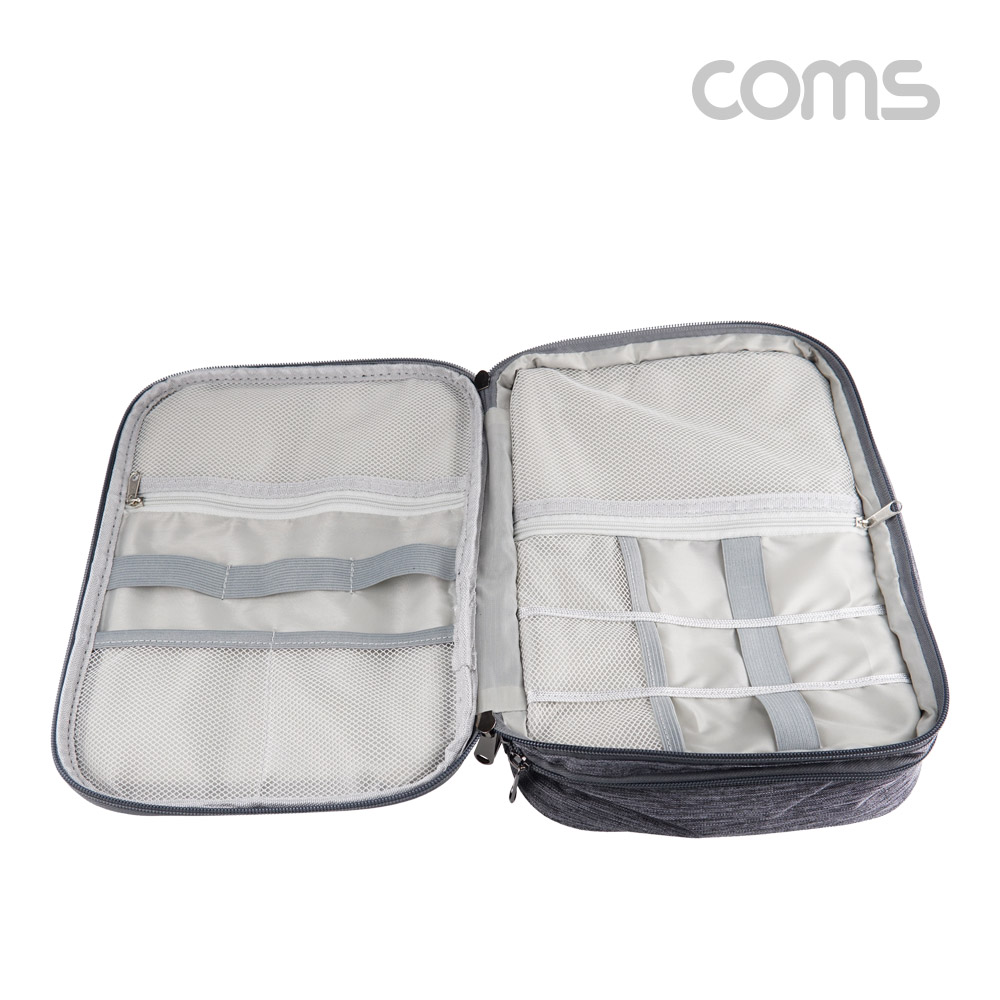 Coms 여행용 가방(디지털 백), 다용도 포켓 주머니, 케이블 보관 휴대, 27x20x8cm