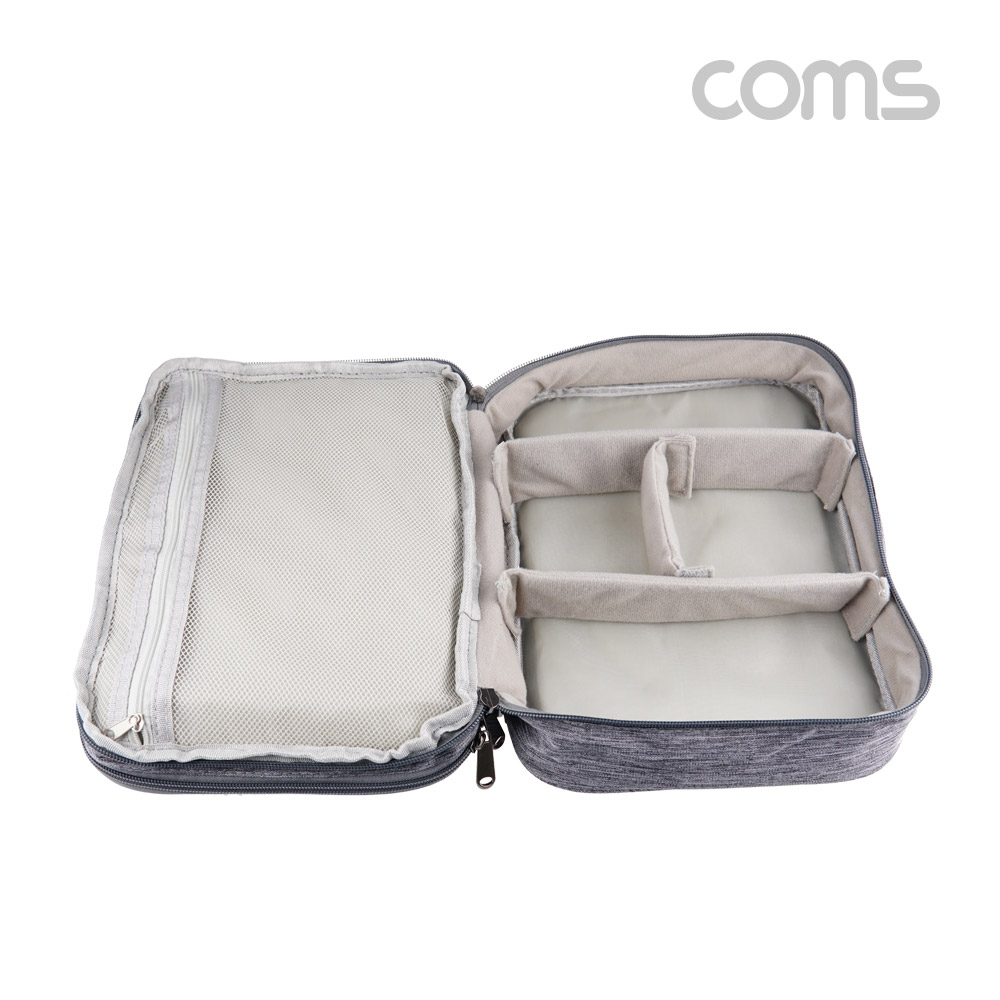 Coms 여행용 가방(디지털 백), 다용도 포켓 주머니, 케이블 보관 휴대, 27x20x8cm