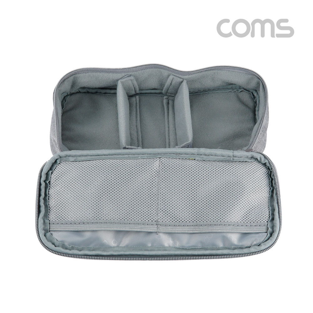 Coms 여행용 가방(디지털 백), 다용도 포켓 주머니, 케이블 보관 휴대, 235x110x55mm