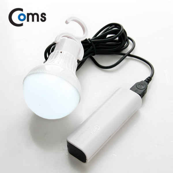 Coms 캠핑용 USB LED 램프, (5V / 3W), 고리 일체형 / 전구 모형