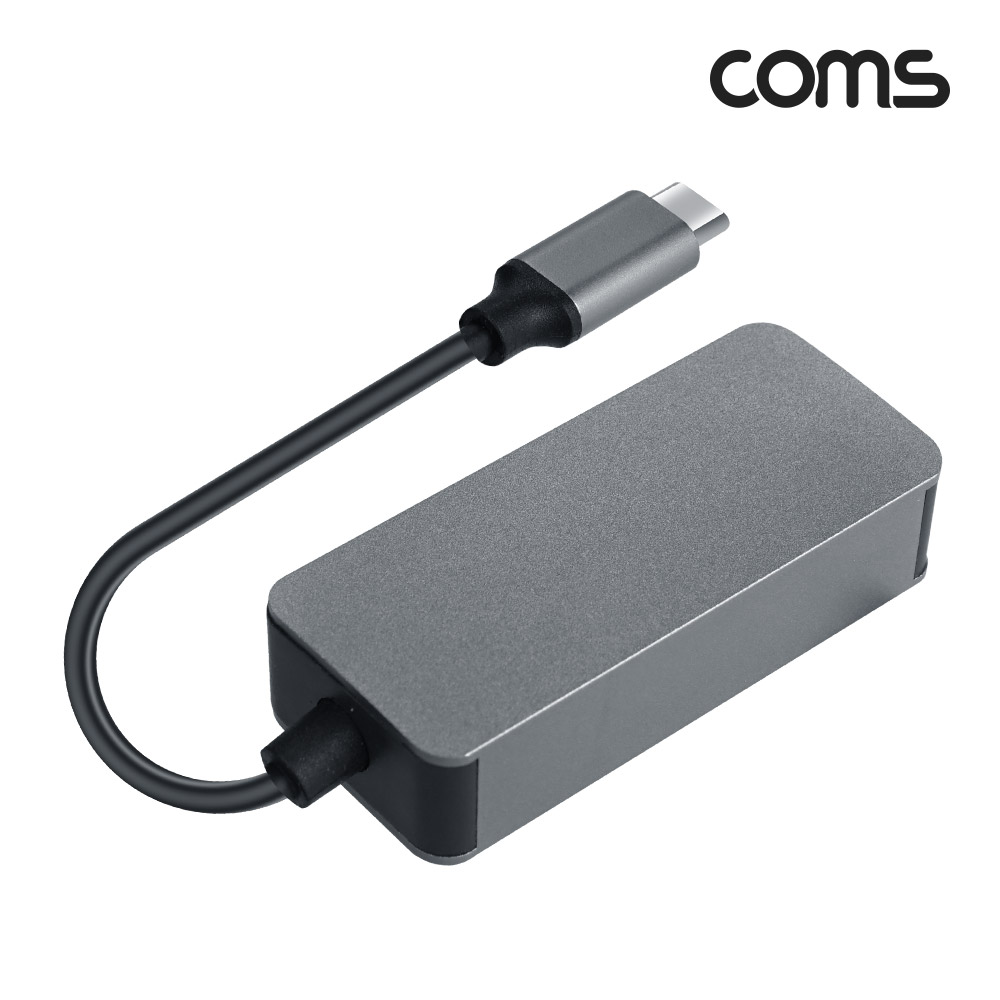 Coms USB 3.1 type C to 기가비트 이더넷, 어댑터, 컨버터, 2.5Gbps, Gigabit Ethernet 허브 RJ45 네트워크 기가 랜 LAN, C타입