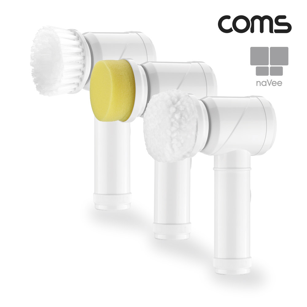 Coms 나비 무선 전동 클리너(NV92-ECL77) White 브러쉬3종