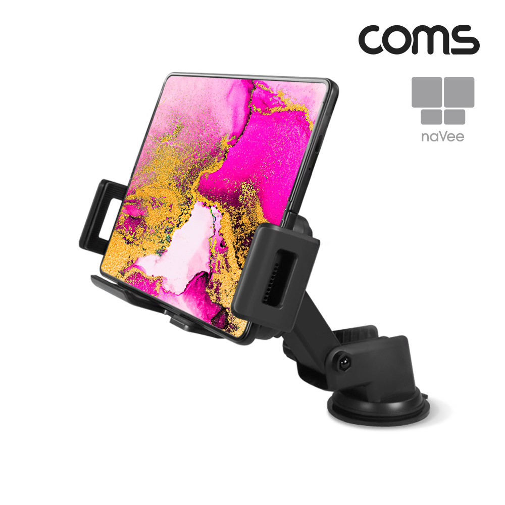 Coms 나비 차량용 무선충전 거치대(NV123-FFZ1Q) 듀얼코일, 거치형, 15W
