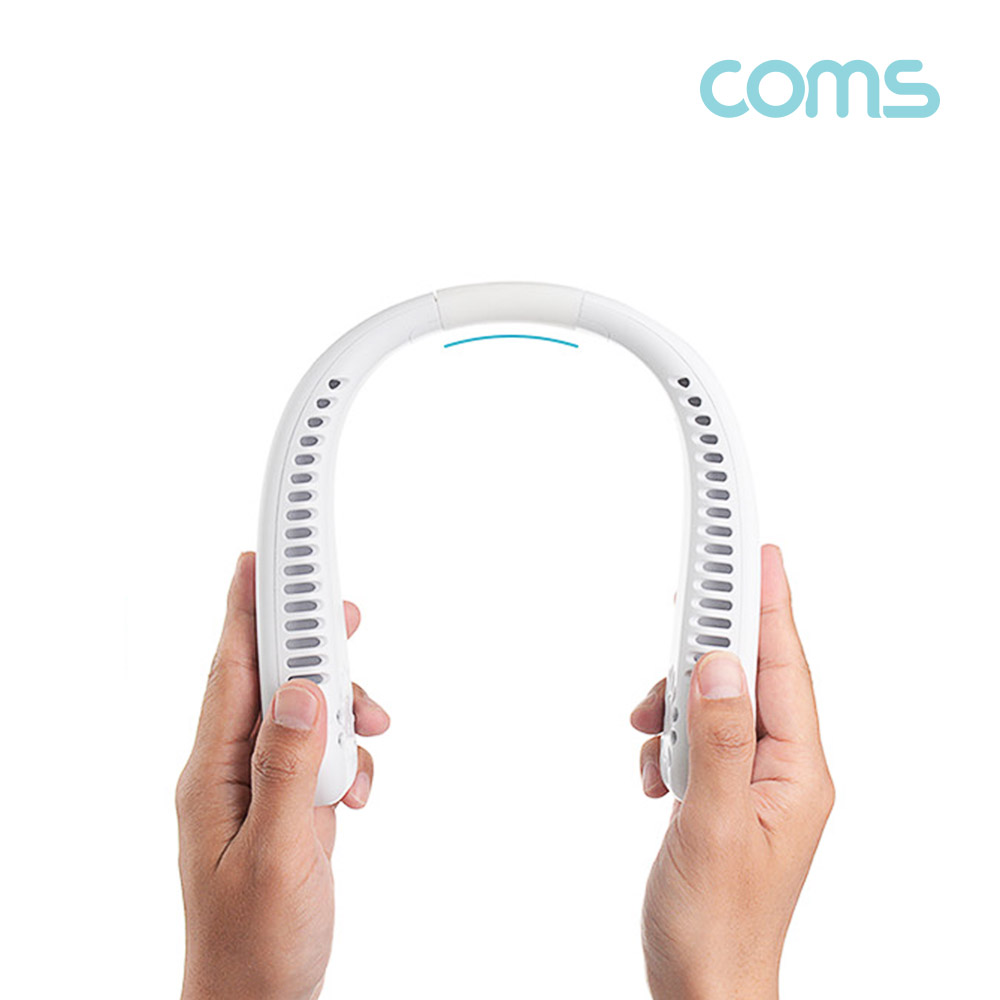 Coms 넥밴드 선풍기, 무선 선풍기, 날개없는 선풍기, 목풍기, 핸즈프리, 야외용, 휴대용, 캠핑용, 레저용, 일상용, 낚시용