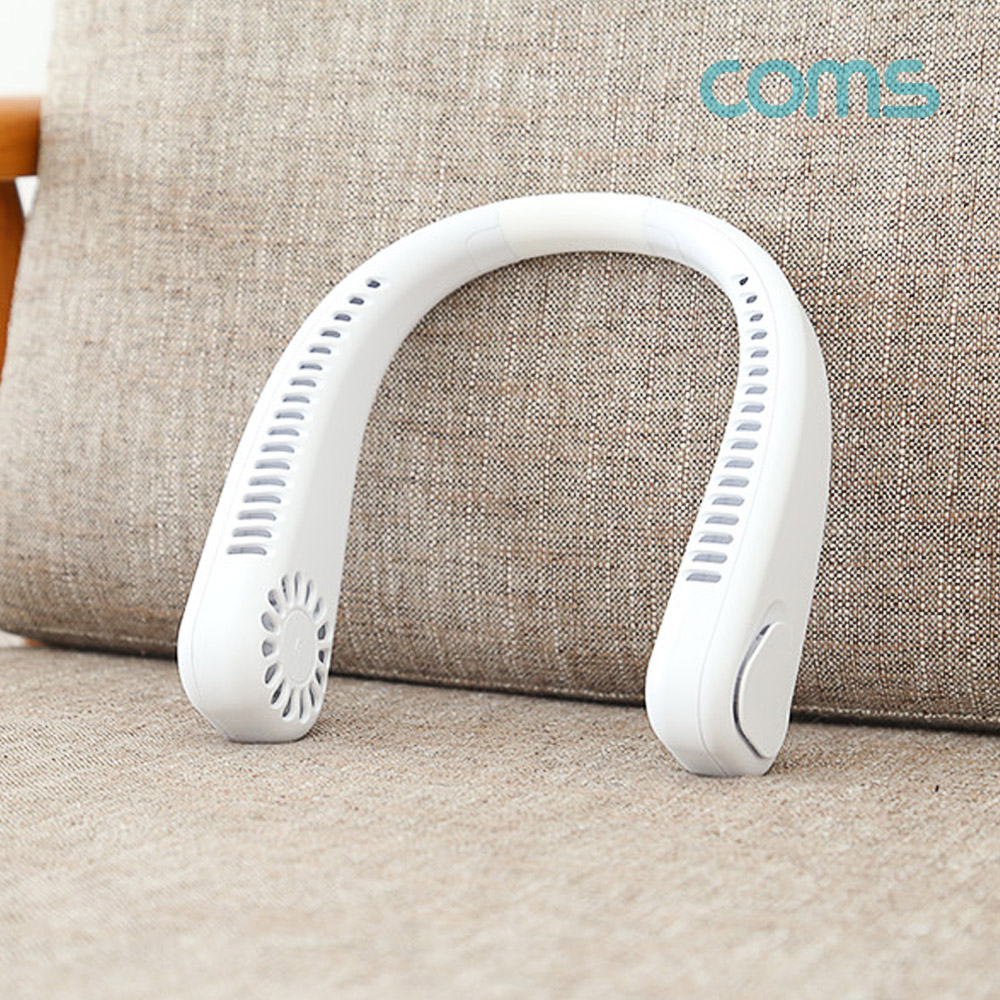 Coms 넥밴드 선풍기, 무선 선풍기, 날개없는 선풍기, 목풍기, 핸즈프리, 야외용, 휴대용, 캠핑용, 레저용, 일상용, 낚시용