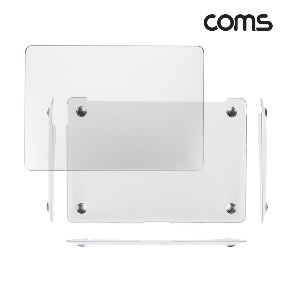 Coms 노트북 보호 하드케이스 보호가이드 반투명 화이트 에어 Air 13형 2020 A2179 A2337