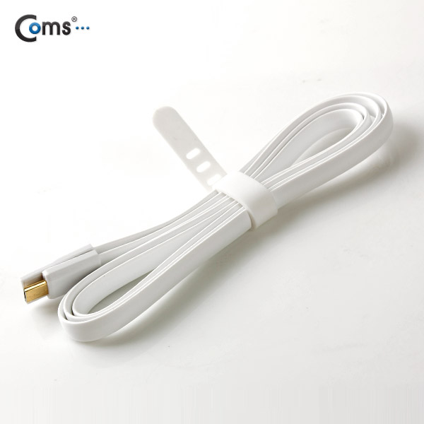 Coms USB/Micro USB(B) 케이블(Flat형/자석), White, 1.2M