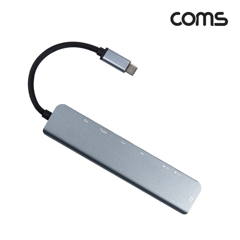 Coms USB 3.1 Type C 멀티 도킹 스테이션 컨버터 허브, HDMI 4K@30Hz 모니터 미러링, C타입 PD 충전, 데이터, SD, TF, Micro SD, USB 3.0, USB 2.0