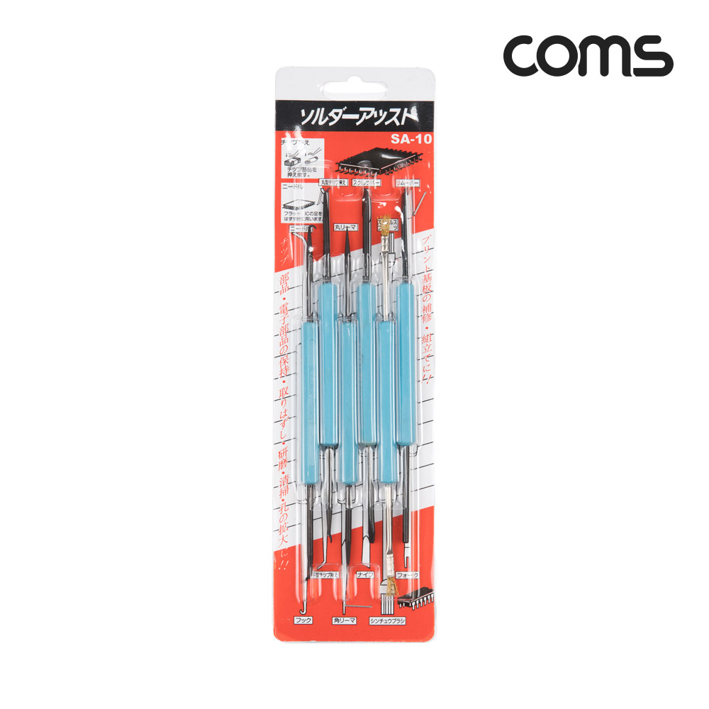 Coms 공구 납땜 보조툴 키트 세트 PCB 납땜공구 장비 용품 수리 6개입