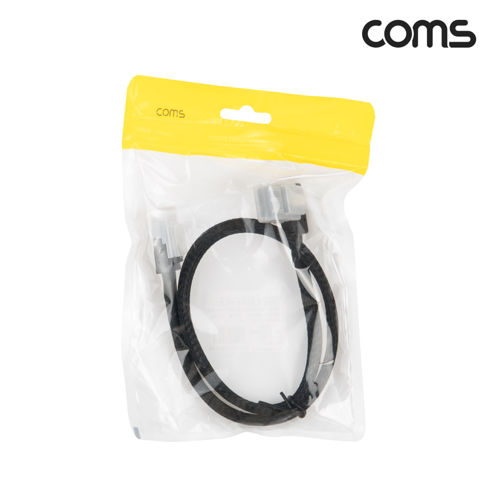 Coms Mini SAS SFF-8087 케이블 내장형 Internal 측면 우향꺾임(꺽임) 50cm