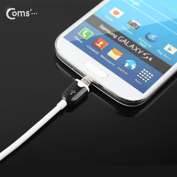 Coms USB/Micro USB(B) 케이블(스프링), 30cm-1M / White
