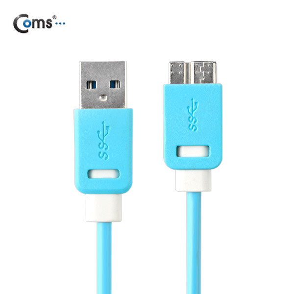 Coms 갤럭시 노트3, S5 / Micro USB(B) 케이블, Sky Blue, 1.5