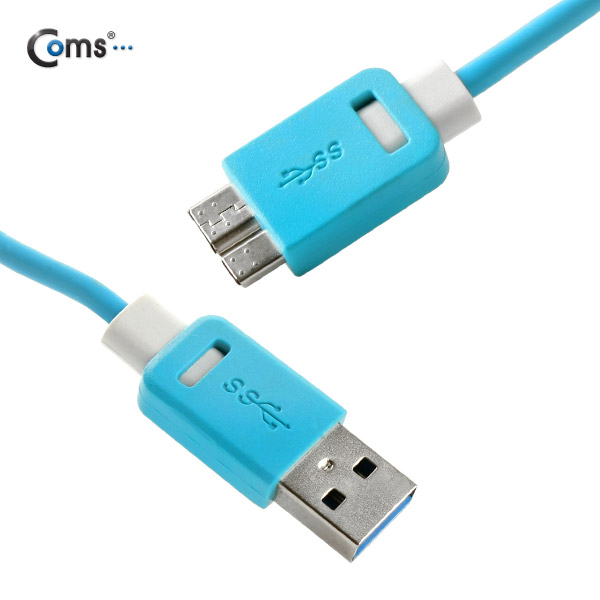 Coms 갤럭시 노트3, S5 / Micro USB(B) 케이블, Sky Blue, 1.5