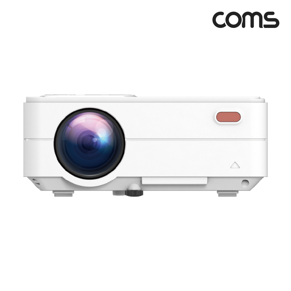 Coms 스마트 빔프로젝터 무선 와이파이 WiFi 미러링 1080P FHD 입력지원 2000루멘, 1280x720 출력 Airplay 지원