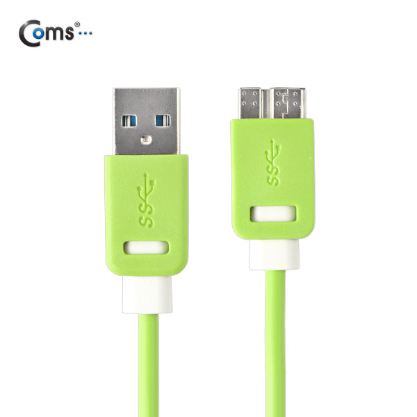 Coms 갤럭시 노트3, S5 / Micro USB(B) 케이블, Green, 1.5M