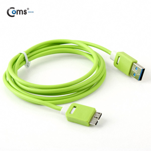 Coms 갤럭시 노트3, S5 / Micro USB(B) 케이블, Green, 1.5M