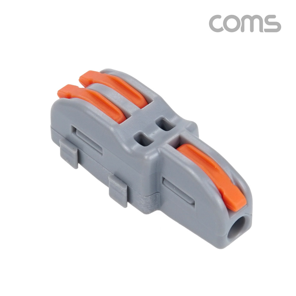 Coms 전선 연결 커플러, 조립식 구분 확장, 레버형, 조립식, DC 전원 전용 전속단자, 터미널 블록 2:1 주황색