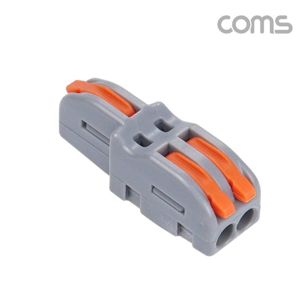 Coms 전선 연결 커플러, 조립식 구분 확장, 레버형, 조립식, DC 전원 전용 전속단자, 터미널 블록 2:1 주황색