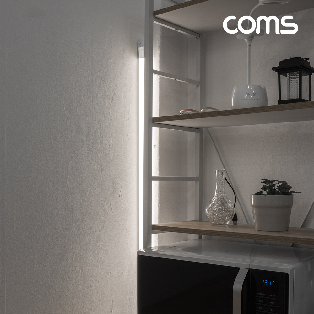 Coms LED 모듈(램프) 18W, 6500K, 주광색(흰색), 120cm, 충격방지 지관통 안전포장, 벨크로 테이프, 2P 터미널 증정, 사진촬영/간판/조명용, 직부등, 간접조명, 천장/벽면 설치, 실내/다용도 가정,사무용