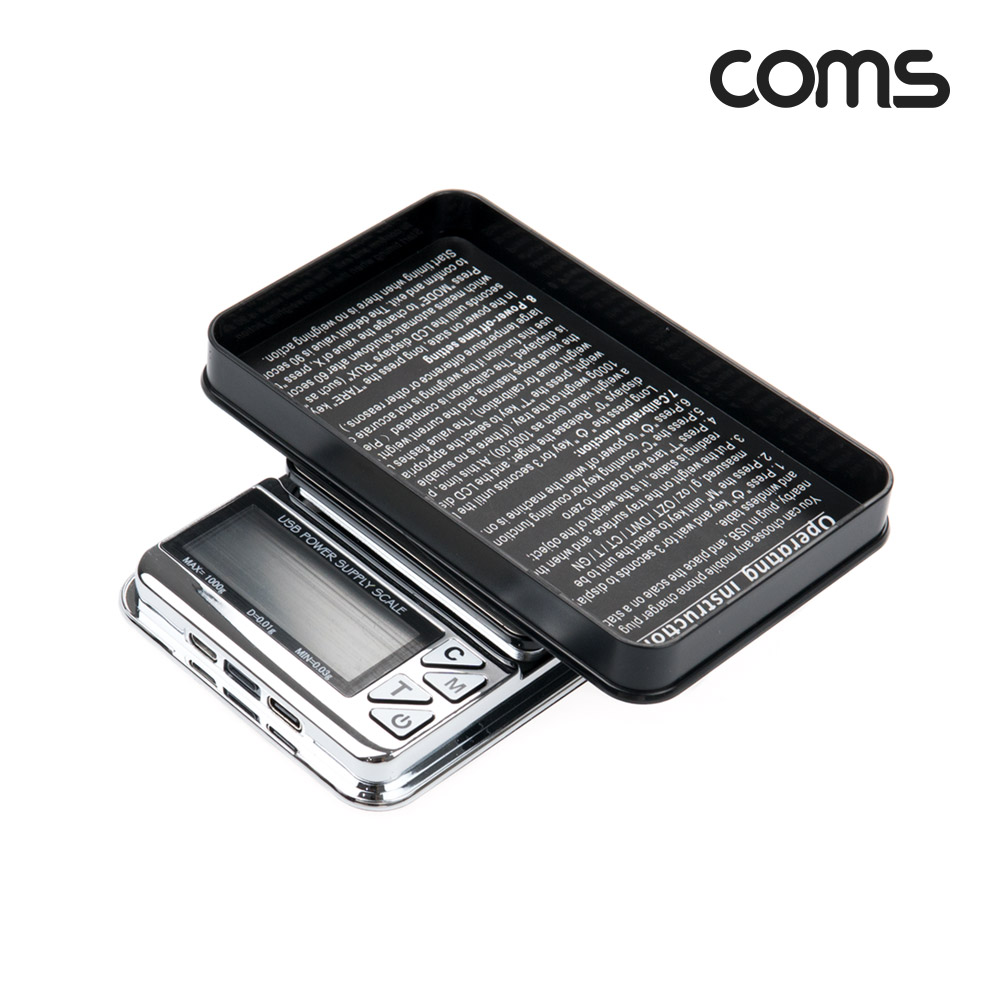 Coms 충전식 전자 미니 소형 초정밀 저울 0.01g~1000g TARE 영점 PCS 수량 측정 보석 휴대용 가정용