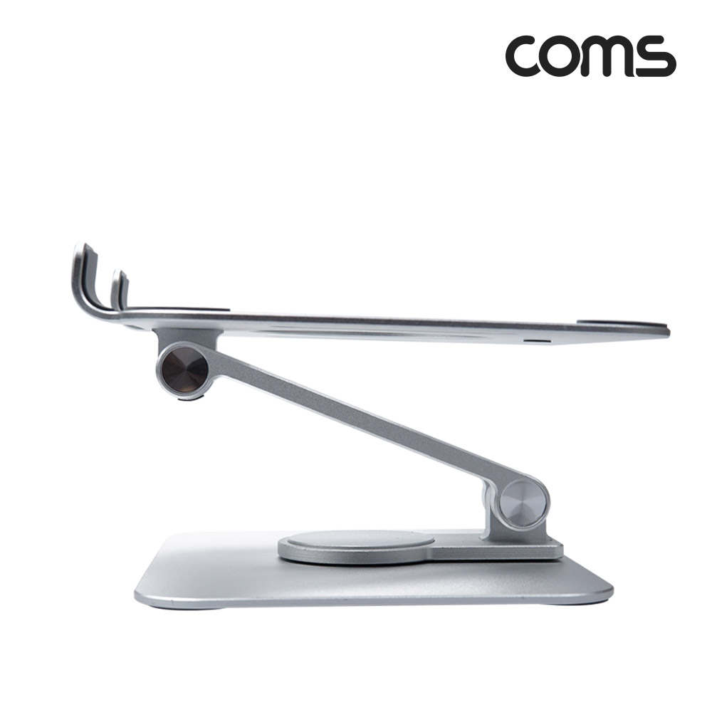 Coms 태블릿 알루미늄 거치대 스탠드 받침대 접이식 각도조절 회전 폴딩 패드