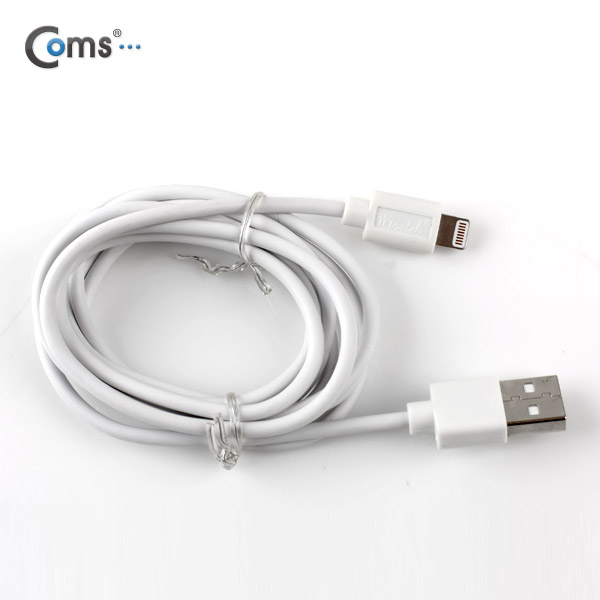 Coms MFi 공식인증 아이폰 5 케이블 1.5M(데이터/충전), White