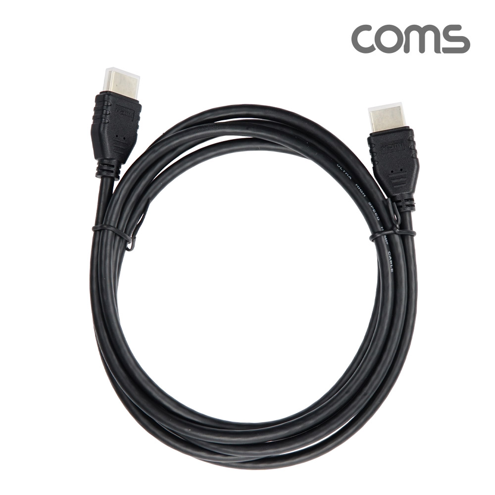 Coms HDMI V2.1 케이블 8K@60Hz UHD 2m, HDMI 협회 퀄리티 인증, 30AWG, CCS, PVC